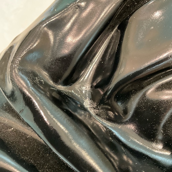 Valentino Garavani Black Patent Leather Braided Handle Shoulder Bag Tote w/ wear - Picture 16 of 16